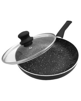 Kaanega pann, alumiinium, ø26cm, must marmor kinghoff. Kaanega pann, alumiinium, ø26cm, must marmor kinghoff.