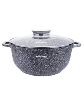 Alumiiniumpott, hall marmor ø28x12,5 cm, 6,8l klausberg, kb 7524