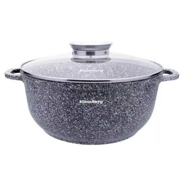 Alumiiniumpott, hall marmor ø28x12,5 cm, 6,8l klausberg, kb 7524