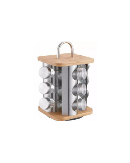 Klausbergi vürtsipurk, terasest, klaasist ja bambusest, 13-osaline komplekt, kb 7554