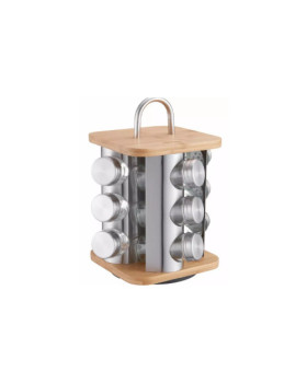 Klausbergi vürtsipurk, terasest, klaasist ja bambusest, 13-osaline komplekt, kb 7554