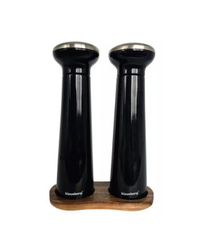 Soola- ja pipraveskid akaatsiaalusega, 15,8 x 7,5 x 23,8 cm, klausberg, kb 7705