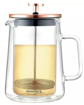 Kohvi/tee kolbmasin, klaas, vase värv, 0,60l klausberg.