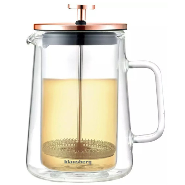 Kohvi/tee kolbmasin, klaas, vase värv, 0,60l klausberg.