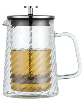 Presskann kohvi ja tee valmistamiseks, klaasist, 0,60 l, klausberg, kb 7763