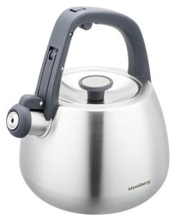 Roostevabast terasest veekeetja vilega, harjatud hõbedane, maht 2.5 l, klausberg, kb 7773