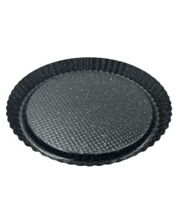 Metallist koogivorm mittenakkuva kattega, must, läbimõõt 28 cm klausberg, kb 7836