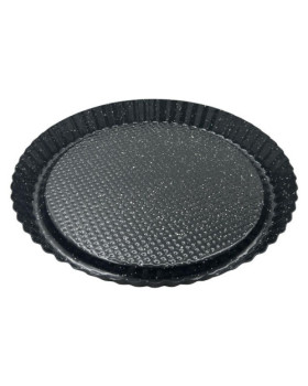 Metallist koogivorm mittenakkuva kattega, must, läbimõõt 28 cm klausberg, kb 7836