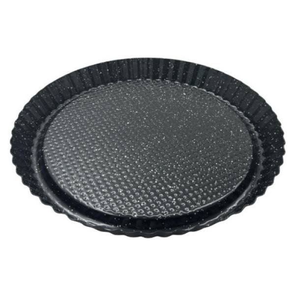 Metallist koogivorm mittenakkuva kattega, must, läbimõõt 28 cm klausberg, kb 7836