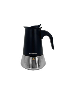 Espressokohvimasin, roostevabast terasest, 4 tassi, must/hõbedane, klausberg, kb 7844