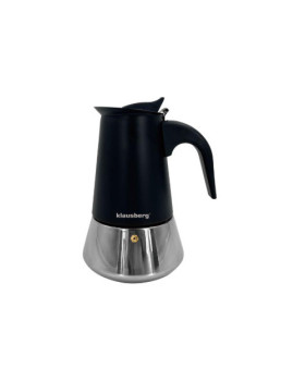 Espressokohvimasin, roostevabast terasest, 4 tassi, must/hõbedane, klausberg, kb 7844
