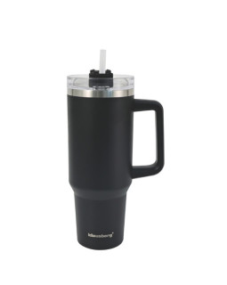 Termokruus kõrrega, must, 1100 ml, roostevaba teras, klausberg, kb 7942. 1100 ml maht – piisavalt su