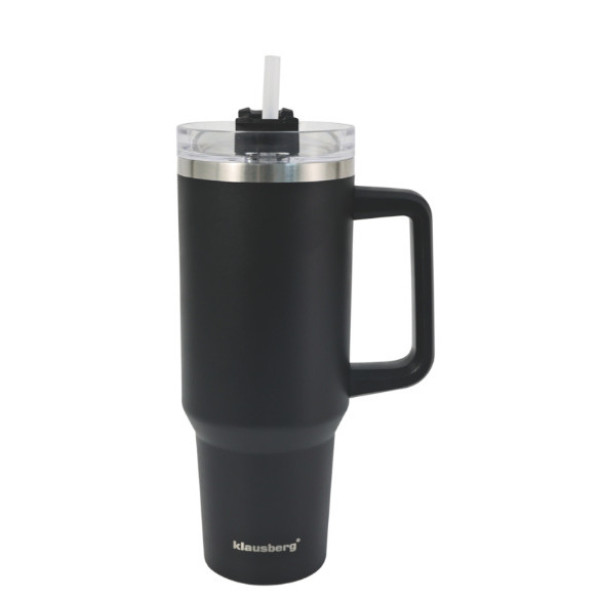 Termokruus kõrrega, must, 1100 ml, roostevaba teras, klausberg, kb 7942. 1100 ml maht – piisavalt su