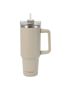 Termokruus kõrrega, beež, 1100 ml, roostevaba teras, klausberg, kb 7944. suur 1100 ml mahutavus – id