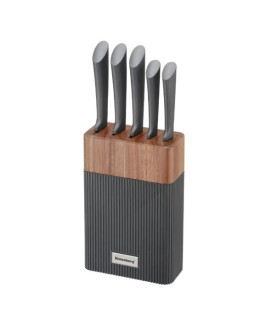 6-osaline noakomplekt akaatsiast alusega, roostevaba teras, klausberg, kb 7979