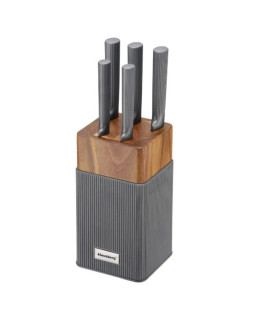 6-osaline noakomplekt akaatsiast alusega, roostevaba teras, klausberg, kb 7982