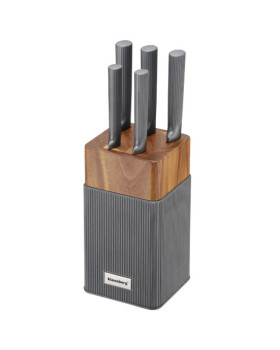 6-osaline noakomplekt akaatsiast alusega, roostevaba teras, klausberg, kb 7982