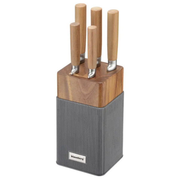 6-osaline noakomplekt akaatsiast alusega, roostevaba teras, klausberg, kb 7983 6-osaline noakomplekt akaatsiast alusega, roostevaba teras, klausberg, kb 7983