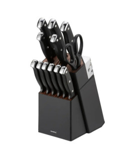 13-osaline noakomplekt koos teritaja ja alusega, roostevaba teras, klausberg, kb 7985