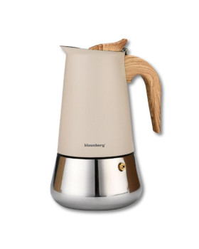 Espresso kohvikann, roostevaba teras, 9 tassile, must/hõbedane, klausberg, kb 7996