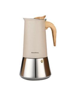 Espresso kohvikann, roostevaba teras, 12 tassile, must/hõbedane, klausberg, kb 7997