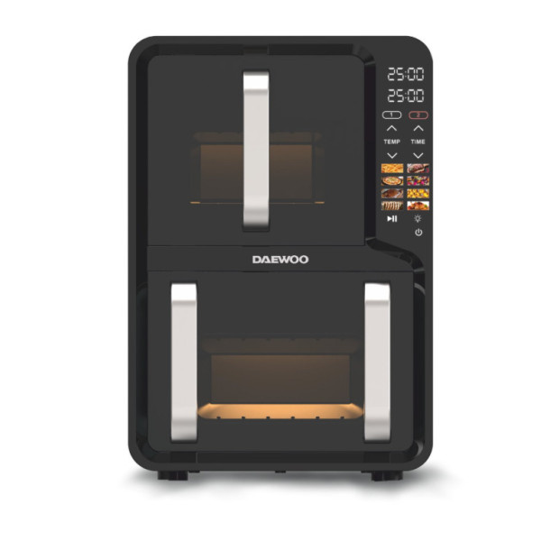 Daewoo daf 2x1100 udb kahekambriline kuumaõhufritüür, 1400 w + 1600 w, 5 l + 7 l mahutavus