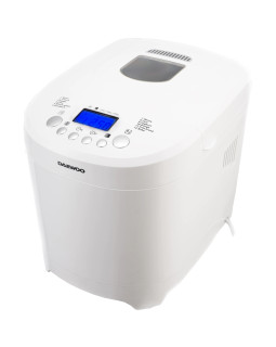 Leivaküpsetaja daewoo dbm 600w, 600w, 900 g, 2 pruunistusastet, 12 programmi, taimer, valge