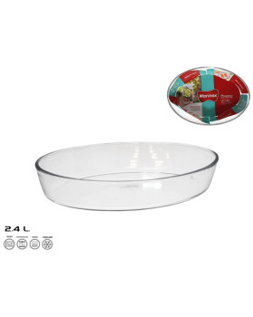 Ovaalne klaasist küpsetusvorm 30x21x6 cm 2,4 l, marinex
