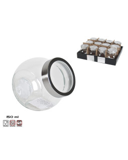 Klaasist säilituspurk 150 ml, 7,5x5,5x8 cm, kitchen&go