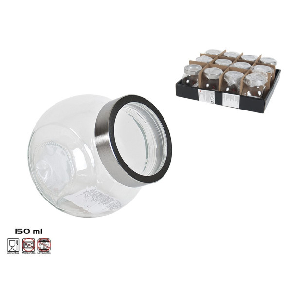Klaasist säilituspurk 150 ml, 7,5x5,5x8 cm, kitchen&go