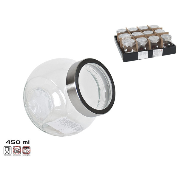 Klaasist säilituspurk 450 ml, 10x7,5x10,5 cm, kitchen&go
