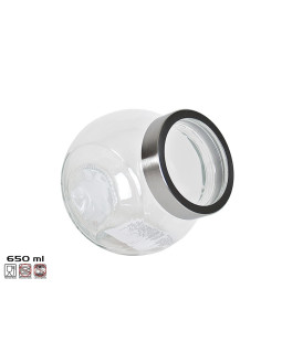 Klaasist säilituspurk 650 ml, 12x9x13 cm, kitchen&go