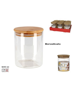 Borosilikaatklaasist purk 600 ml, 13 × 10 × 10 cm, kitchen&go