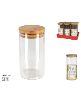 Borosilikaatklaasist purk 1300 ml, 22,5 × 10 × 10 cm, kitchen&go