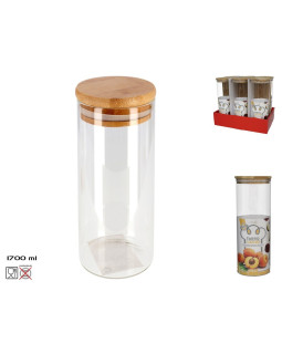 Borosilikaatklaasist purk 1700 ml, 28 × 10 × 10 cm, kitchen&go