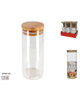 Borosilikaatklaasist purk 1700 ml, 28 × 10 × 10 cm, kitchen&go