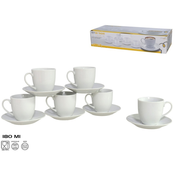 6 tassi/taldriku komplekt,12 teemat 8 × 13 × 13 cm, kitchen&go