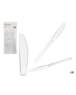 18 läbipaistva plastikust noa komplekt, 25.5×11×1 cm, 10675, kinvara