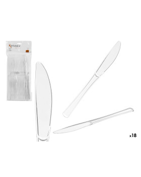 18 läbipaistva plastikust noa komplekt, 25.5×11×1 cm, 10675, kinvara