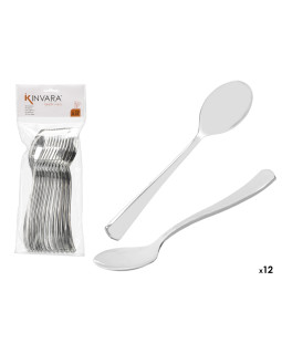 12 hõbedast plastiklusika komplekt, 24×9.5×3.5 cm, 10681, kinvara