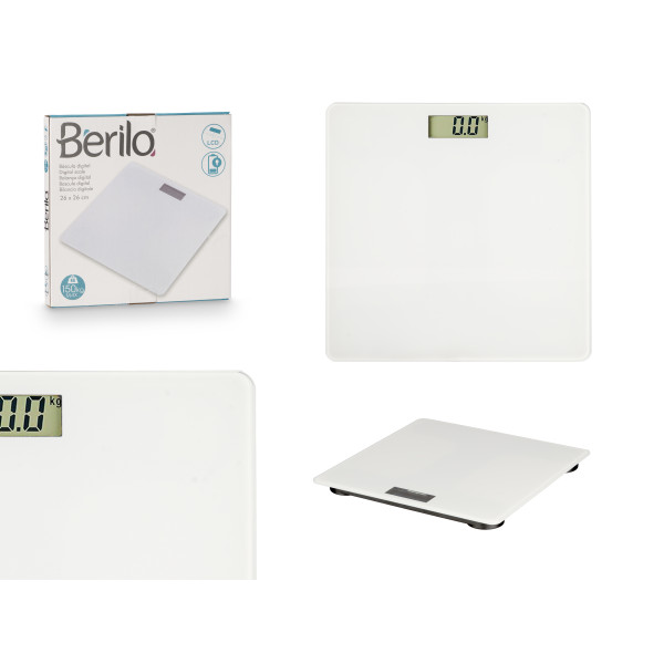Digitaalne kaal, valge, 2×aaa, max 150 kg, 10764, berilo