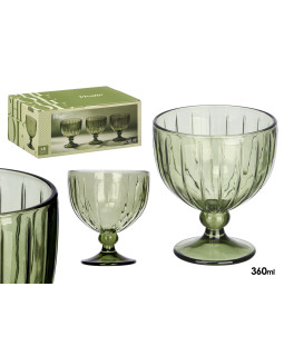 350 ml roheline triibuline jäätisetops, 12×10.5×10.5 cm, 12413, kinvara