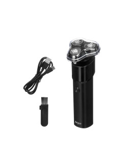 Electric shaver with 3 rotary blades, black, 500 mah, usb charging, 12836, argon Electric shaver with 3 rotary blades, black, 500 mah, usb charging, 12836, argon