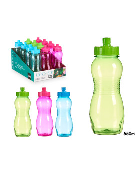 Veepudel, 550 ml, 3 värvi, 21×7.5×6.5 cm, 47311, leknes