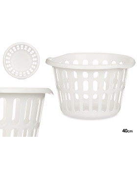 Ümmargune korv 40 cm, valge, 85318, kipit