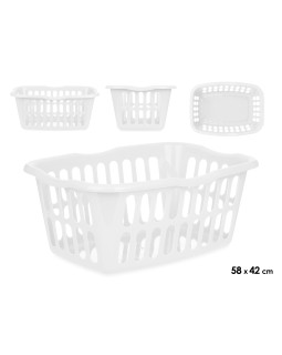 Ristkülikukujuline korv, valge, 85321, kipit