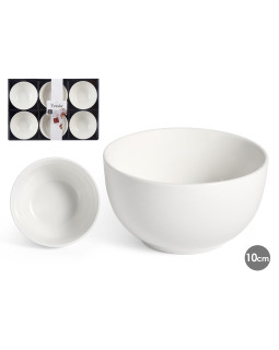 6 valge portselanist kausi komplekt 10 cm, 86527, vessia