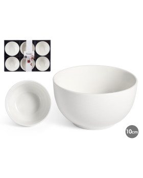 6 valge portselanist kausi komplekt 10 cm, 86527, vessia