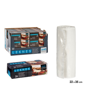 Plastikust võileivakotid, 40 tk, 4.4×14.3×5.3 cm, 87072, leknes