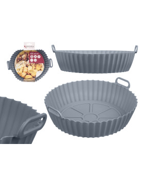 Ümmargune silikoonist küpsetusvorm õhufritüürile, hall, 6.5×22.5×19.5 cm, 90348, kinvara
